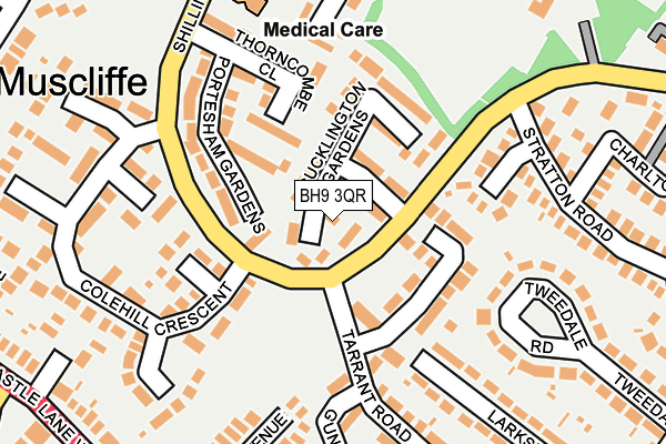 BH9 3QR map - OS OpenMap – Local (Ordnance Survey) BH9 3QR map - OS OpenMap – Local (Ordnance Survey)
