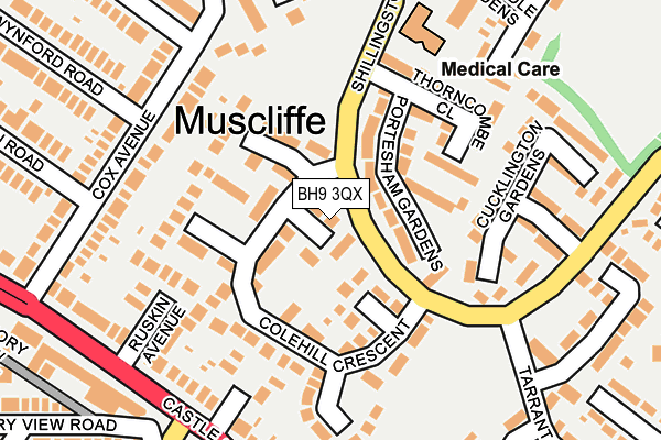BH9 3QX map - OS OpenMap – Local (Ordnance Survey) BH9 3QX map - OS OpenMap – Local (Ordnance Survey)