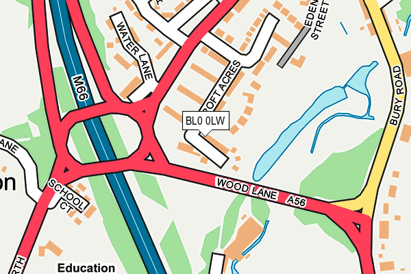BL0 0LW map - OS OpenMap – Local (Ordnance Survey) BL0 0LW map - OS OpenMap – Local (Ordnance Survey)