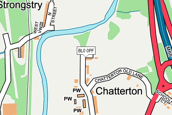 BL0 0PF map - OS OpenMap – Local (Ordnance Survey)