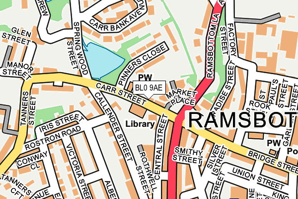 BL0 9AE map - OS OpenMap – Local (Ordnance Survey) BL0 9AE map - OS OpenMap – Local (Ordnance Survey)