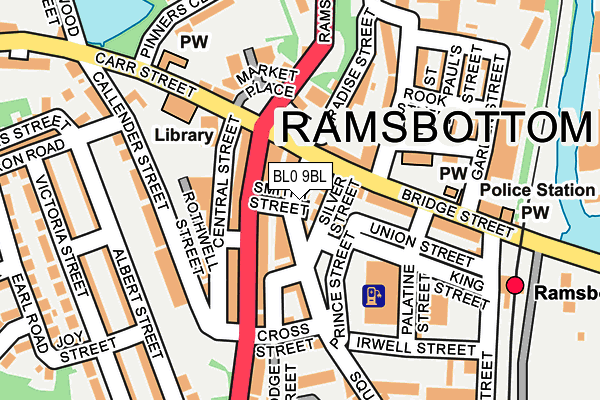 BL0 9BL map - OS OpenMap – Local (Ordnance Survey) BL0 9BL map - OS OpenMap – Local (Ordnance Survey)