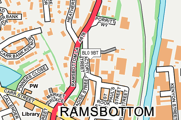 BL0 9BT map - OS OpenMap – Local (Ordnance Survey) BL0 9BT map - OS OpenMap – Local (Ordnance Survey)