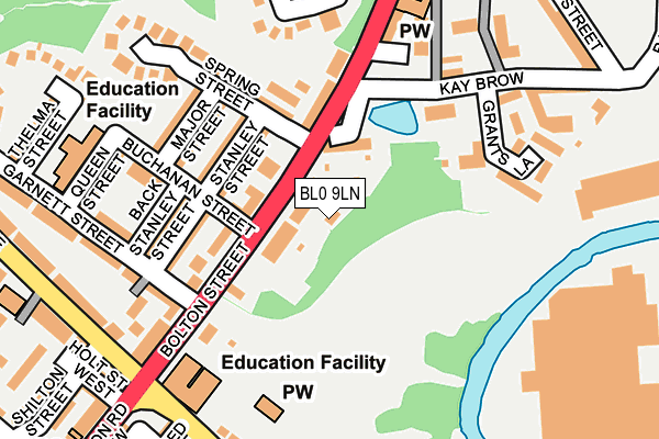 BL0 9LN map - OS OpenMap – Local (Ordnance Survey) BL0 9LN map - OS OpenMap – Local (Ordnance Survey)