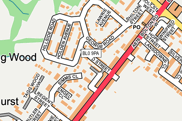 BL0 9PA map - OS OpenMap – Local (Ordnance Survey) BL0 9PA map - OS OpenMap – Local (Ordnance Survey)