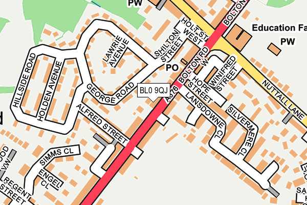 BL0 9QJ map - OS OpenMap – Local (Ordnance Survey) BL0 9QJ map - OS OpenMap – Local (Ordnance Survey)