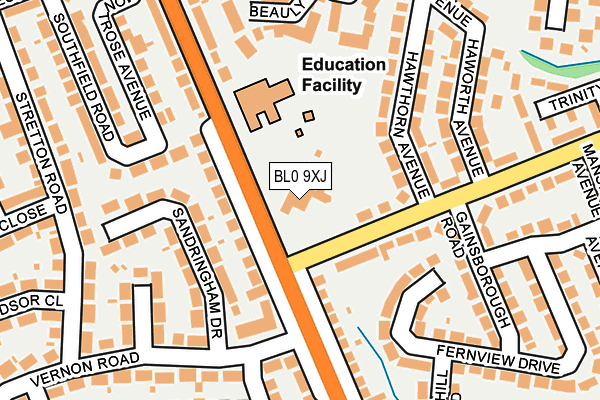 BL0 9XJ map - OS OpenMap – Local (Ordnance Survey) BL0 9XJ map - OS OpenMap – Local (Ordnance Survey)