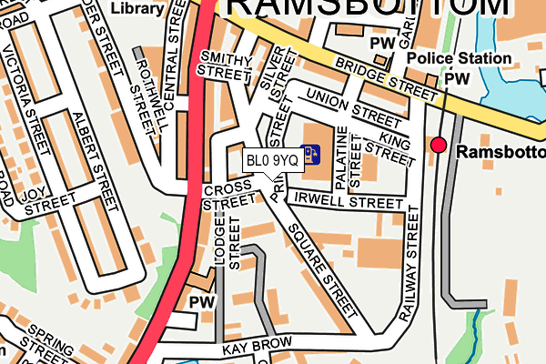 BL0 9YQ map - OS OpenMap – Local (Ordnance Survey) BL0 9YQ map - OS OpenMap – Local (Ordnance Survey)