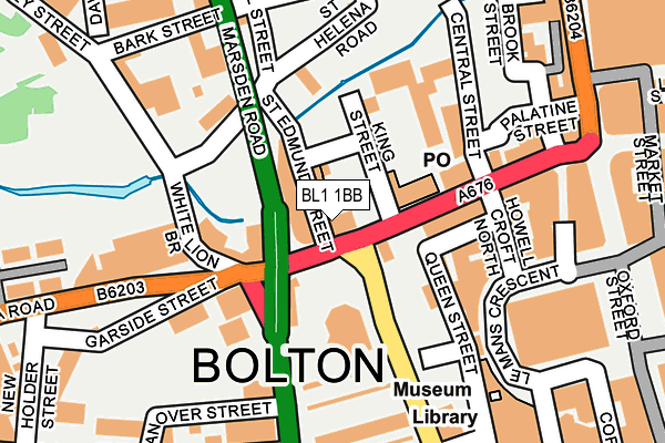 BL1 1BB map - OS OpenMap – Local (Ordnance Survey) BL1 1BB map - OS OpenMap – Local (Ordnance Survey)