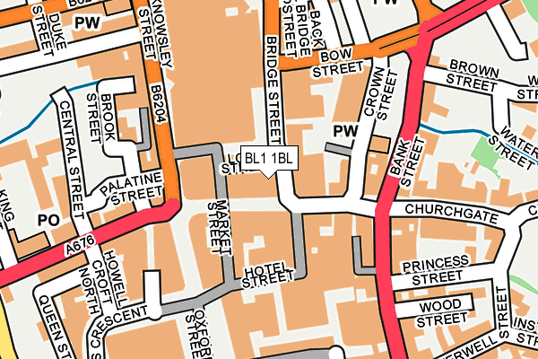 BL1 1BL map - OS OpenMap – Local (Ordnance Survey) BL1 1BL map - OS OpenMap – Local (Ordnance Survey)