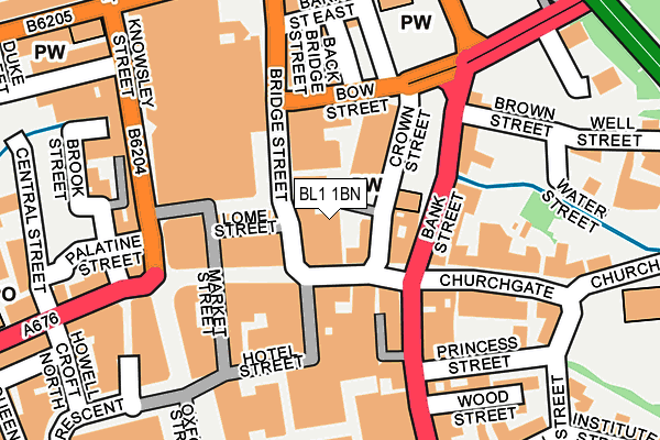 BL1 1BN map - OS OpenMap – Local (Ordnance Survey) BL1 1BN map - OS OpenMap – Local (Ordnance Survey)