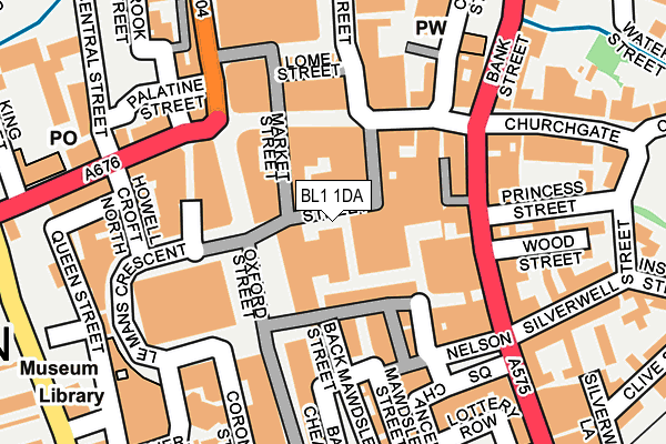 BL1 1DA map - OS OpenMap – Local (Ordnance Survey) BL1 1DA map - OS OpenMap – Local (Ordnance Survey)