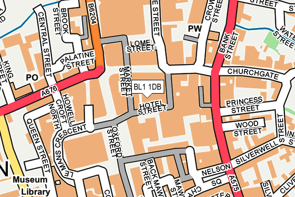 BL1 1DB map - OS OpenMap – Local (Ordnance Survey) BL1 1DB map - OS OpenMap – Local (Ordnance Survey)