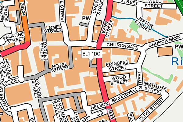 BL1 1DG map - OS OpenMap – Local (Ordnance Survey) BL1 1DG map - OS OpenMap – Local (Ordnance Survey)