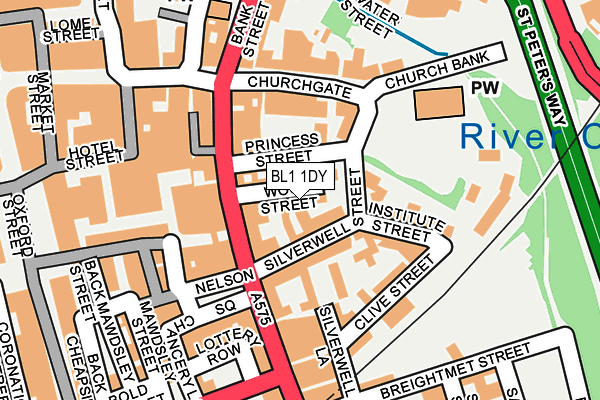 BL1 1DY map - OS OpenMap – Local (Ordnance Survey) BL1 1DY map - OS OpenMap – Local (Ordnance Survey)
