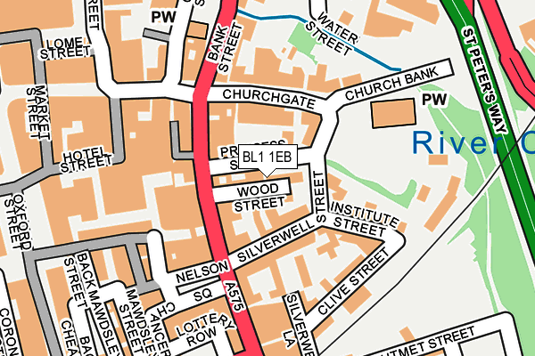 BL1 1EB map - OS OpenMap – Local (Ordnance Survey) BL1 1EB map - OS OpenMap – Local (Ordnance Survey)