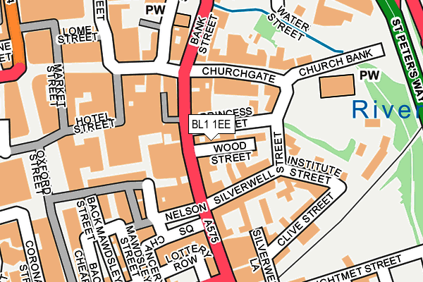 BL1 1EE map - OS OpenMap – Local (Ordnance Survey) BL1 1EE map - OS OpenMap – Local (Ordnance Survey)