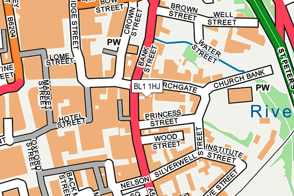 BL1 1HJ map - OS OpenMap – Local (Ordnance Survey) BL1 1HJ map - OS OpenMap – Local (Ordnance Survey)