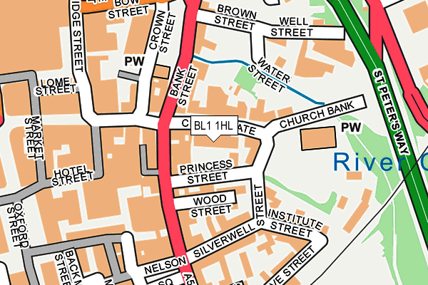 BL1 1HL map - OS OpenMap – Local (Ordnance Survey) BL1 1HL map - OS OpenMap – Local (Ordnance Survey)