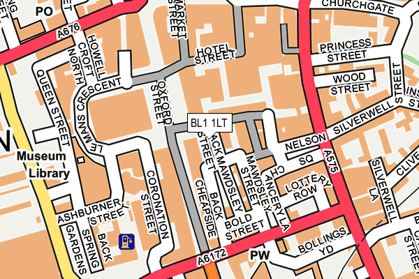 BL1 1LT map - OS OpenMap – Local (Ordnance Survey) BL1 1LT map - OS OpenMap – Local (Ordnance Survey)