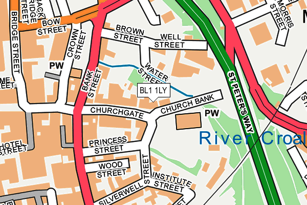 BL1 1LY map - OS OpenMap – Local (Ordnance Survey) BL1 1LY map - OS OpenMap – Local (Ordnance Survey)