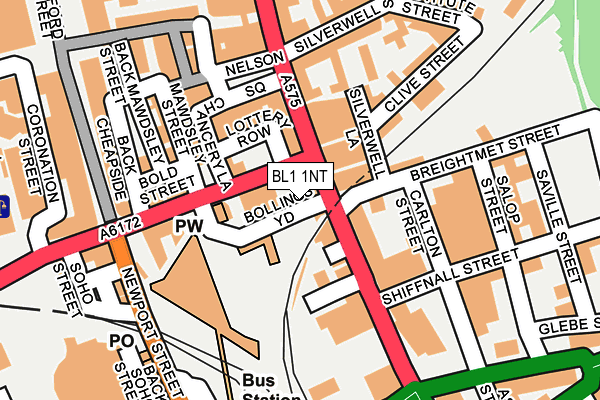 BL1 1NT map - OS OpenMap – Local (Ordnance Survey) BL1 1NT map - OS OpenMap – Local (Ordnance Survey)
