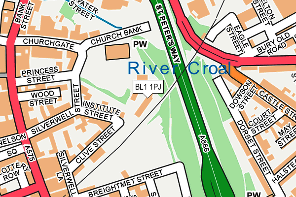 BL1 1PJ map - OS OpenMap – Local (Ordnance Survey) BL1 1PJ map - OS OpenMap – Local (Ordnance Survey)