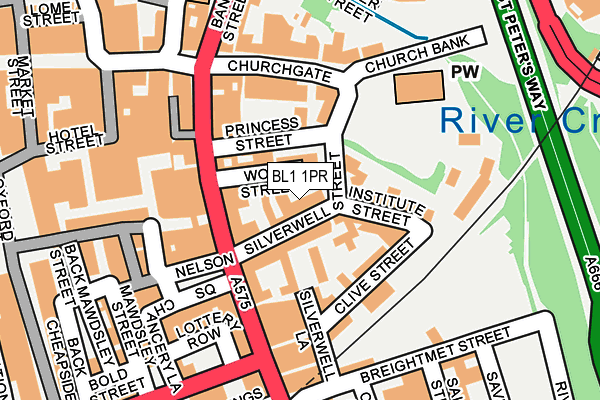 BL1 1PR map - OS OpenMap – Local (Ordnance Survey) BL1 1PR map - OS OpenMap – Local (Ordnance Survey)
