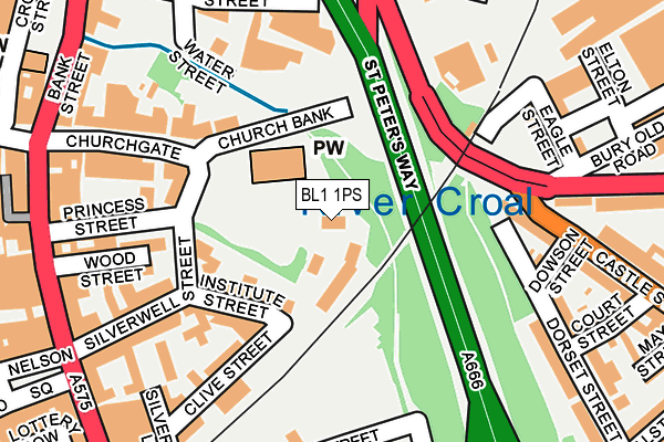 BL1 1PS map - OS OpenMap – Local (Ordnance Survey) BL1 1PS map - OS OpenMap – Local (Ordnance Survey)