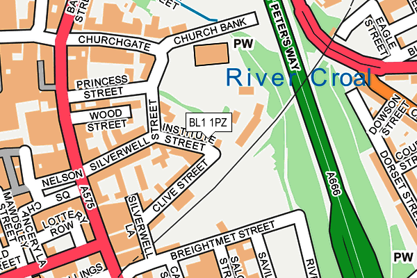 BL1 1PZ map - OS OpenMap – Local (Ordnance Survey) BL1 1PZ map - OS OpenMap – Local (Ordnance Survey)