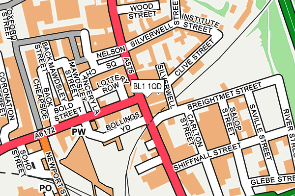 BL1 1QD map - OS OpenMap – Local (Ordnance Survey) BL1 1QD map - OS OpenMap – Local (Ordnance Survey)