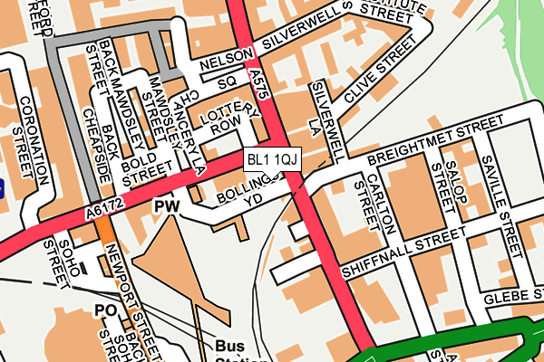 BL1 1QJ map - OS OpenMap – Local (Ordnance Survey) BL1 1QJ map - OS OpenMap – Local (Ordnance Survey)