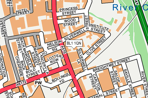 BL1 1QN map - OS OpenMap – Local (Ordnance Survey) BL1 1QN map - OS OpenMap – Local (Ordnance Survey)