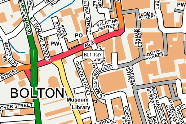 BL1 1QY map - OS OpenMap – Local (Ordnance Survey) BL1 1QY map - OS OpenMap – Local (Ordnance Survey)