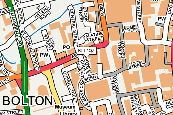 BL1 1QZ map - OS OpenMap – Local (Ordnance Survey) BL1 1QZ map - OS OpenMap – Local (Ordnance Survey)