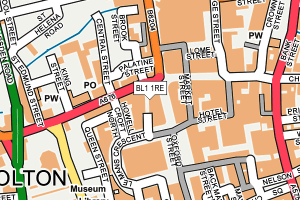 BL1 1RE map - OS OpenMap – Local (Ordnance Survey) BL1 1RE map - OS OpenMap – Local (Ordnance Survey)