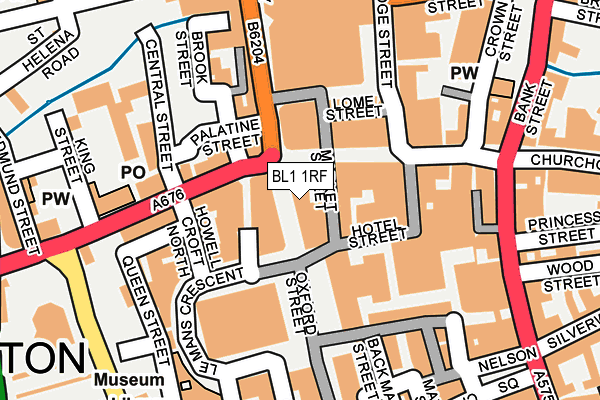 BL1 1RF map - OS OpenMap – Local (Ordnance Survey) BL1 1RF map - OS OpenMap – Local (Ordnance Survey)