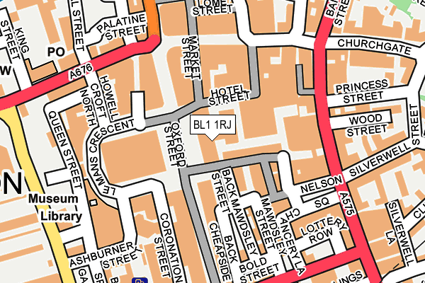 BL1 1RJ map - OS OpenMap – Local (Ordnance Survey) BL1 1RJ map - OS OpenMap – Local (Ordnance Survey)