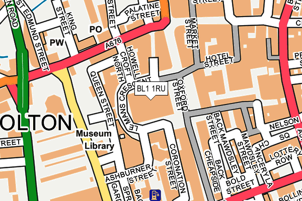 BL1 1RU map - OS OpenMap – Local (Ordnance Survey) BL1 1RU map - OS OpenMap – Local (Ordnance Survey)