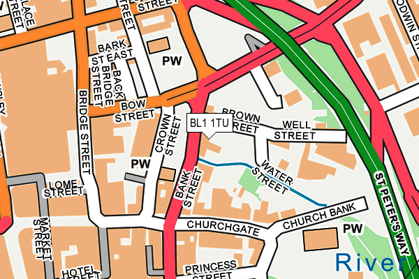 BL1 1TU map - OS OpenMap – Local (Ordnance Survey) BL1 1TU map - OS OpenMap – Local (Ordnance Survey)