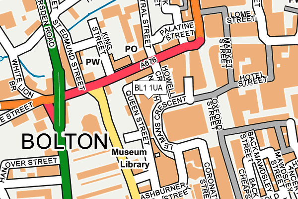 BL1 1UA map - OS OpenMap – Local (Ordnance Survey) BL1 1UA map - OS OpenMap – Local (Ordnance Survey)