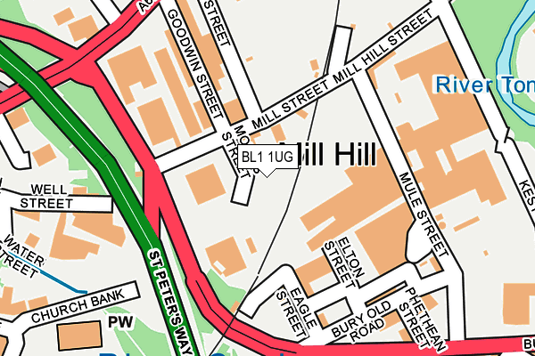 BL1 1UG map - OS OpenMap – Local (Ordnance Survey) BL1 1UG map - OS OpenMap – Local (Ordnance Survey)