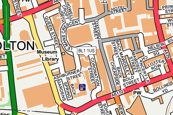 BL1 1US map - OS OpenMap – Local (Ordnance Survey) BL1 1US map - OS OpenMap – Local (Ordnance Survey)