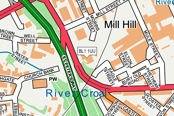 BL1 1UU map - OS OpenMap – Local (Ordnance Survey) BL1 1UU map - OS OpenMap – Local (Ordnance Survey)