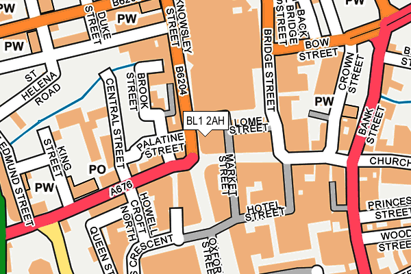 BL1 2AH map - OS OpenMap – Local (Ordnance Survey) BL1 2AH map - OS OpenMap – Local (Ordnance Survey)