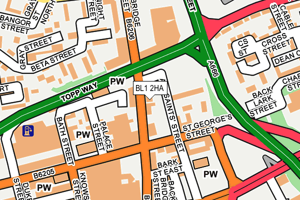 BL1 2HA map - OS OpenMap – Local (Ordnance Survey) BL1 2HA map - OS OpenMap – Local (Ordnance Survey)