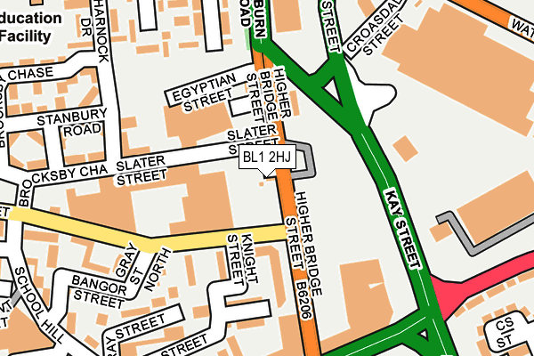 BL1 2HJ map - OS OpenMap – Local (Ordnance Survey) BL1 2HJ map - OS OpenMap – Local (Ordnance Survey)