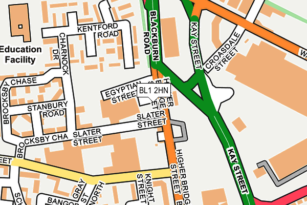 BL1 2HN map - OS OpenMap – Local (Ordnance Survey) BL1 2HN map - OS OpenMap – Local (Ordnance Survey)