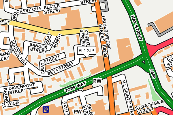 BL1 2JP map - OS OpenMap – Local (Ordnance Survey) BL1 2JP map - OS OpenMap – Local (Ordnance Survey)