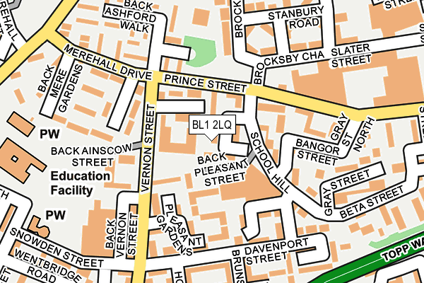 BL1 2LQ map - OS OpenMap – Local (Ordnance Survey) BL1 2LQ map - OS OpenMap – Local (Ordnance Survey)